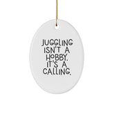 Juggling Enthusiasts' Calling Gifts for Men from Family - Oval Ornament Christmas Decor - Image 1